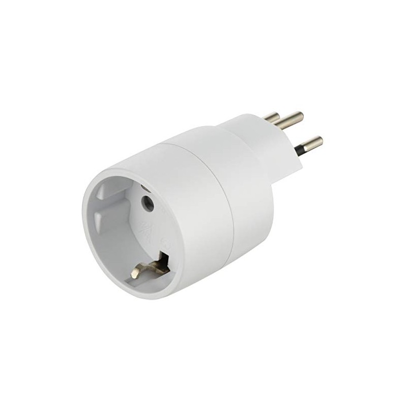 Electraline 70040 Travel Adaptor (Schuko) 2 Europe to 3 Pins
