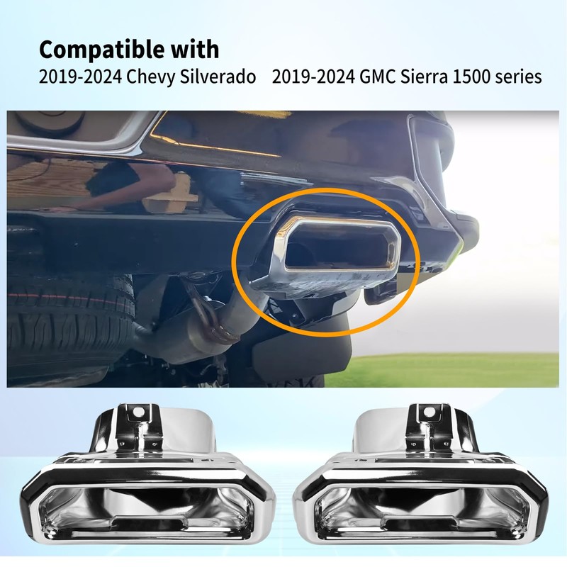 2253506 Exhaust Tips Bezels RH/LH 1 PAIR Compatible with 2019.2020.2021.2022.2023