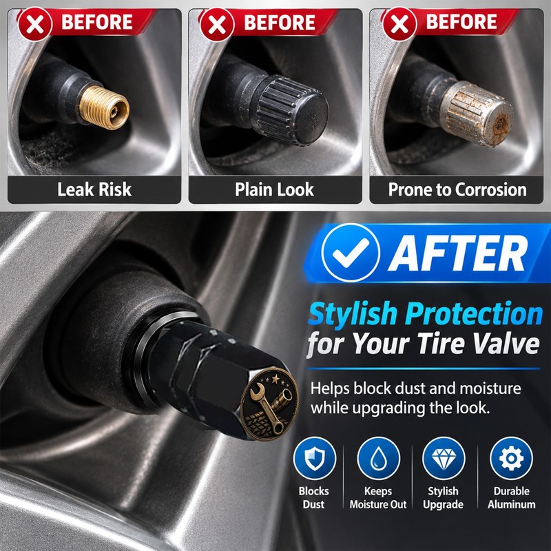 Duck Tire Valve Stem Caps Compatible with Jeep Wrangler All