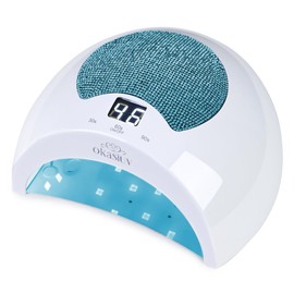 Okasiuv Diamond Gel Nail Lamp - Rechargeable UV LED, Touch Control, 3 Speed Settings, Fast Drying for All Gel Polishes, Compact Design (Sky Blue)