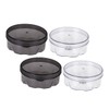 BIUDECO 4Pcs Magnetic Wall Mounted Spice Pots Transparent Seasoning Containers