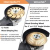 4PCS Wood Grinding Wheel for 4" or 4 1/2" Angle