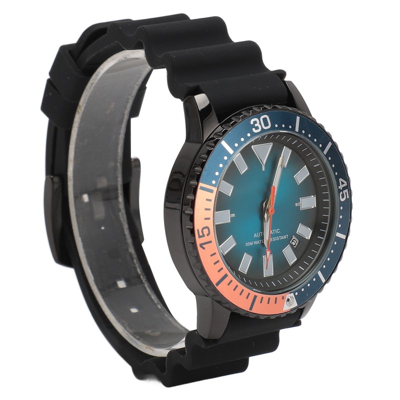 Men Chronograph Watch Rotatable Bezel Self Winding Automatic Movement Waterproof
