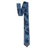 Corbata fina de algodón para hombre con diseño floral, Azul