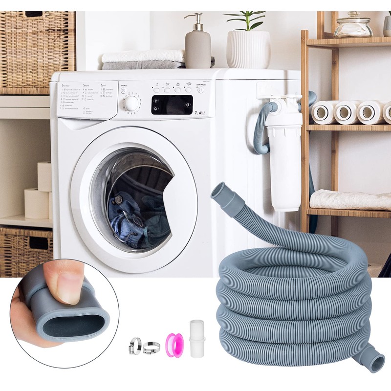ilauke 2.5m Universal Drain Hose, Extension Pipe Kit for Washing