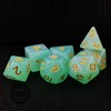 Bescon Moonstone Dice Set Peacock Blue, Bescon Polyhedral RPG Dice