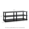 Furinno TURN-S-TUBE TV Stand, 3-Tier No Tools Entertainment Center, TV