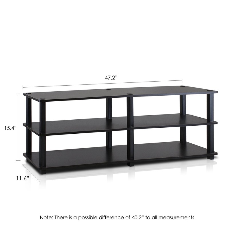 Furinno TURN-S-TUBE TV Stand, 3-Tier No Tools Entertainment Center, TV