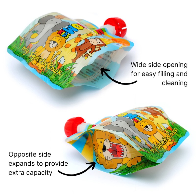 Nom Nom Kids – 10 x 140ml Animal Design side