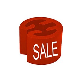 50 Size Tabs Mini Diameter 13 mm for Clothes Hangers Red Embossed White 'SALE' (1 Pack) PB-Onlinehandel