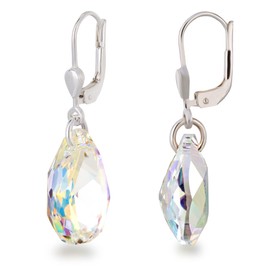 Schöner-SD 925 Silver Drop Earrings Crystal, Silver