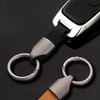 FFDHWU 4 Pieces Car Keychains, Creative Keychains, Simple Keychains, Leather