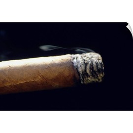 CANVAS ON DEMAND Burning Cigar Wall Decal, Photography Artwork