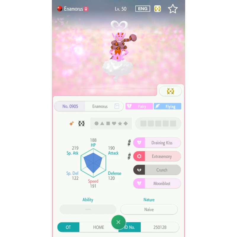 Pokémon Shiny Manaphy Event Untouched + Shiny Enamorus Event Untouched