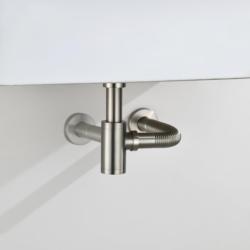 GORDEE Bathroom Sink P-Trap Drain, Adjustable 1-1/4 Bottle P Trap