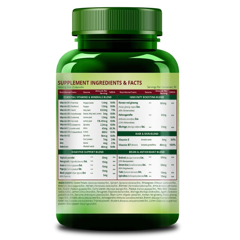 Generic Generic Whole Food Multivitamin for Women with Vitamin B1,