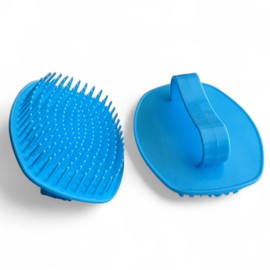 Shampoo Hair Brush & Scalp Massager with Firm Bristles (4×3 in)– Hair Detangler & Exfoliating Scrubber for Deep Cleansing, Dandruff Control & Hair Growth– Multi-Use for Hair, Beard & Scalp. (2PC,Blue)