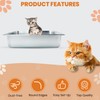 Stainless Steel Cat Litter Box with High Sides - Never