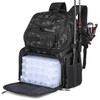HAMBOLY Fishing Backpack with Tackle Boxes, 50L Fishing Tackle Bag
