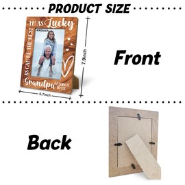 Yxadu Grandpa Gifts, Wood Photo Frame Gift, Suitable for Grandparent's Day, Father's Day, Birthday, Appreciation Grandpa Picture Frame, Family Photo Frame, Display on Tabletop, Desk, 4x6 Inch