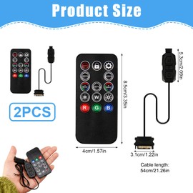 ARGB Controller with Remote Control Binghe 5V 3-Pin ARGB Controller RGB Splitter RGB Dimmer Controller RGB Lighting Customizable via 14 Key Remote Control Colorful Lighting Effects