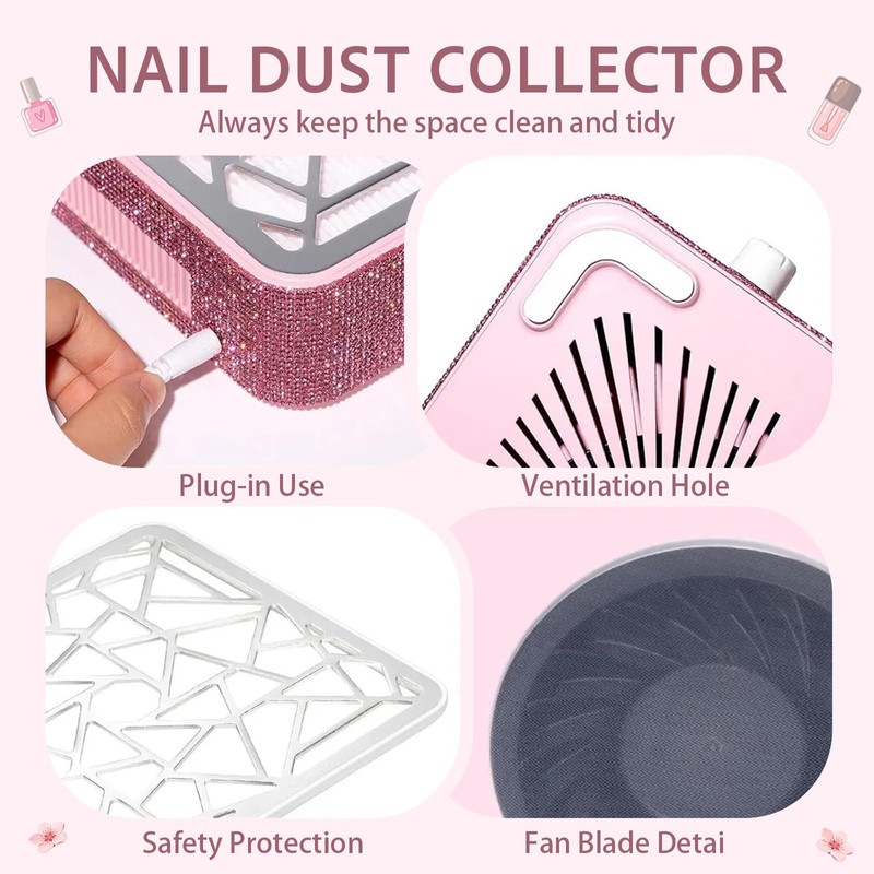 GGAIFbp Nail Dust Collector Vacuum Dust Collector Nail Tech Powerful