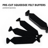 FOSHIO Pre-Cut 30PCS Squeegee Felts, Black Felt Tape with Adhesive