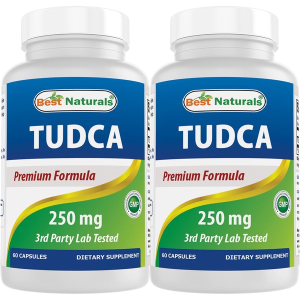 Best Naturals TUDCA 250mg (Tauroursodeoxycholic Acid) - 60 Veg Capsules - 2 Months Supply (60 Count (Pack of 2))