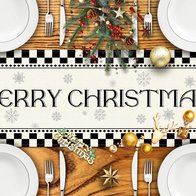 Aitsit Christmas Table Runner, 40 x 180 cm Washable Winter