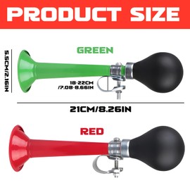Pack of 2 Bicycle Horn, Ball Horn, Bicycle Bicycle Horn, Bicycle Cycling Metal Air Horn Ball, Portable Bike Air Horn for Mountain Bikes, Beach Cars and Camping Vehicles