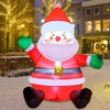 GOOSH 5 FT Christmas Inflatables Santa Claus Outdoor Decorations Blow