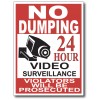 Decals by Haley No Dumping Video Surveillance sign vinyl decal