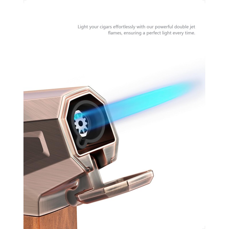 Butane Torch Lighter with V Cutter, for Men