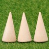 Mini Wooden Christmas Tree Ring Cone Ring Holder: 20 Pieces