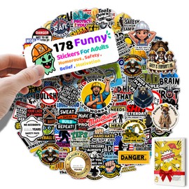 178 PCS Hard Hat Stickers for Adults - Blue Collar Stickers Gifts for Men, Funny for Hardhat, Helmet, Tool Box, Laptop, Water Bottle, Cars, Waterproof