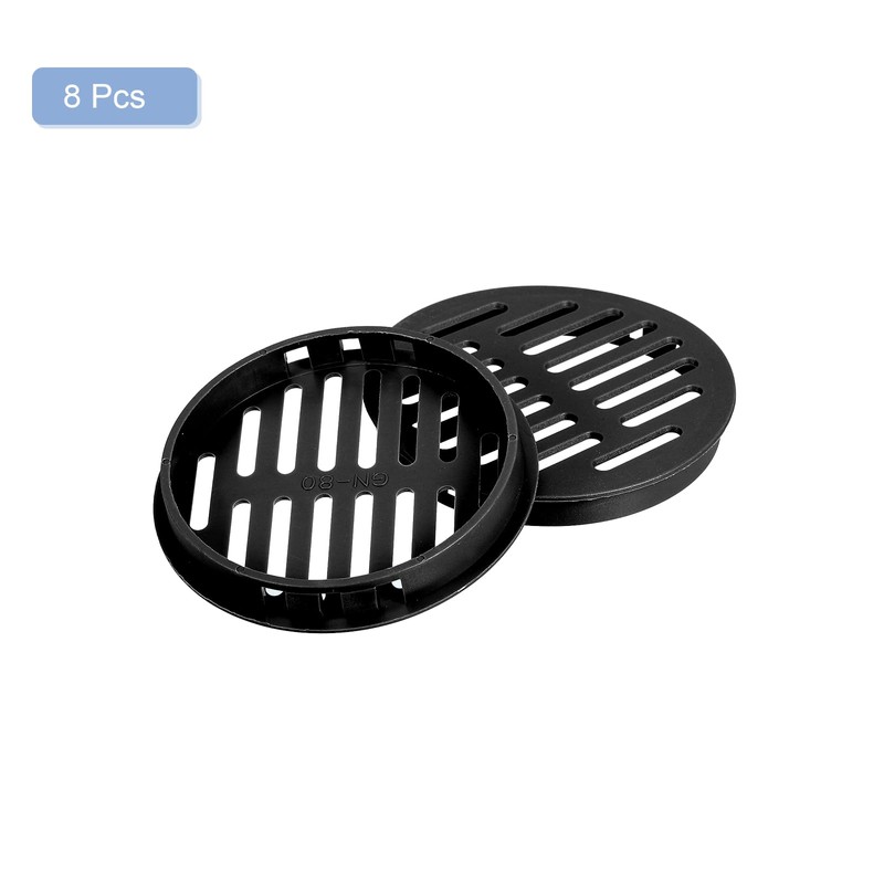 sourcing map 8Pcs 80mm/3.15" Circular Soffit Air Vents, Plastic Soffit
