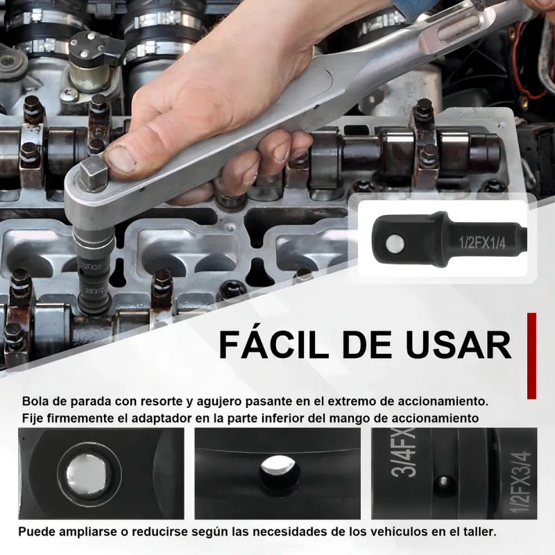 Pack Adaptadores LIANZI Para Dados y Llaves Impacto 1/4 1/2