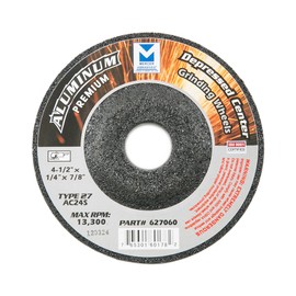Mercer Industries 627060 Type 27 Grinding Wheel for Aluminum and Other Non-Ferrous Metals, 4-1/2" x 1/4" x 7/8", 25 Pack