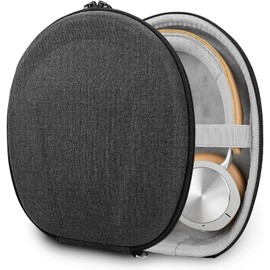 Geekria Shield Headphones Case for On-Ear Headphones, Replacement Hard Shell Travel Carrying Bag with Cable Storage, Compatible with JBL T600BT, Skullcandy Hesh3, B&O Beoplay H95 (Grey)