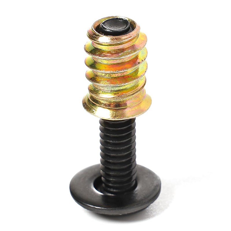 30-Set 1/4-20 Threaded Insert and Bolt for Wood, Furniture Screw