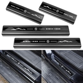 MSIZOY Door Sill Entry Guards Compatible with for Ford Bronco 4 Door 2021 2022 2023 2024 Door Sill Edge Scuff Plate Threshold Protector Trim Stickers with Reflective