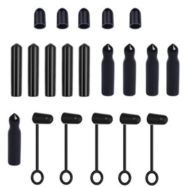 NentMent 20 Pack Liquor Bottle Pourers Cap Dust Cover Protective Sleeve Olive Oil Pour Wine Dispenser Spout Dustproof Pourer Nozzle Caps Kitchen Tool Bar Accessories (4 Types)