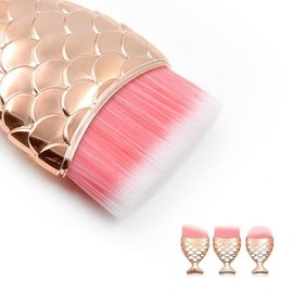 Makeup Travel Brush Set Eyeshadow Foundation Cheek Gold-Pink Bristles