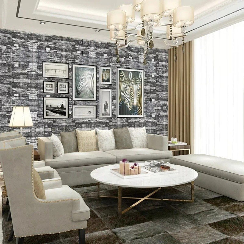 LH_Decor Papel Tapiz Pared 3d Piedra Panel Relieve Textura -