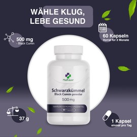 Black Cumin - 500 mg 60 Capsules Strengthens Immunity