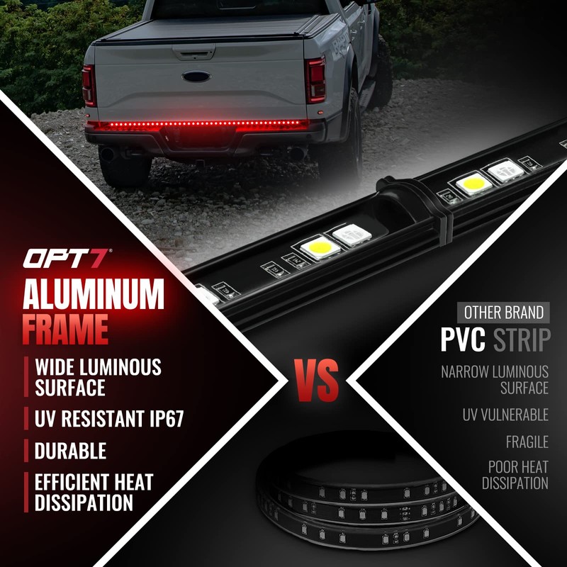 OPT7 60" Redline Parlux Single Row LED Tailgate Light Bar