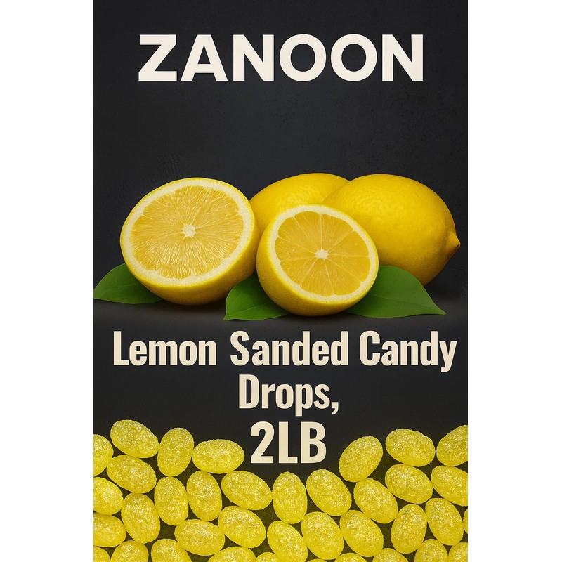 Old-Fashioned Lemon Sanded Hard Candy Individually Wrapped, 2LB Bag by