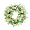 CC Christmas Decor Echinops and Daisy Artificial Spring Floral Wreath