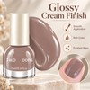 10ML Taupe Nail Polish, Air Dry Glossy Nail Lacquer, No
