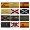 2 PCS AliPlus Spain Burgundy Cross Flag Patches Embroidered Patches